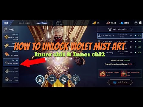 Mir4 - How to Unlock Violet Mist Art | Inner chi1 & Inner chi2 | Guide |DEMIGOD EX ASIA93