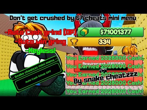 (Keyless!)Don't get crushed by 67 mini cheats menu by snake (OP)
