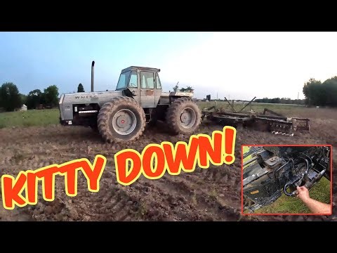 Kitty Down! 3208 CAT powered WHITE 4-180 hydraulic repair
