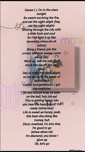 Bts dynamite lyrics