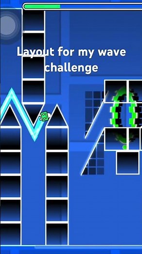 Impossible wave layout challenge #shorts #geometrydash #gdupdate #gd