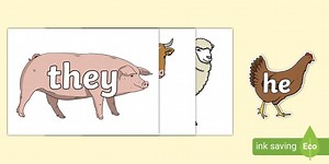 Phase 3 Tricky Words on Farm Animals
