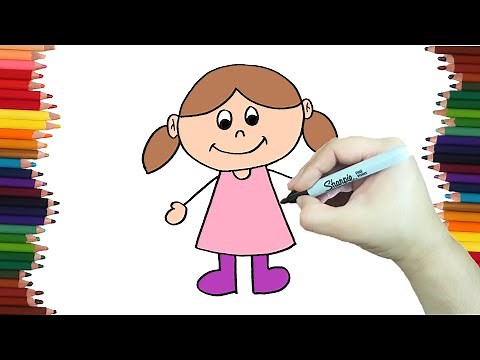 👧 👩 👩‍🦰 How to draw a GIRL step by step and very easy