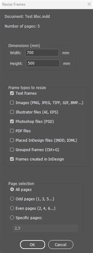 InDesign Script – Resize Frames