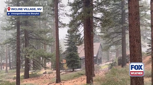 People in Nevada are not exempt from the dropping temperatures, as snowfall appeared in parts of Nevada on Wednesday, accompanied by strong wind gusts. #nevada #fall #snow #coldweather #FoxWeather | FOX Weather