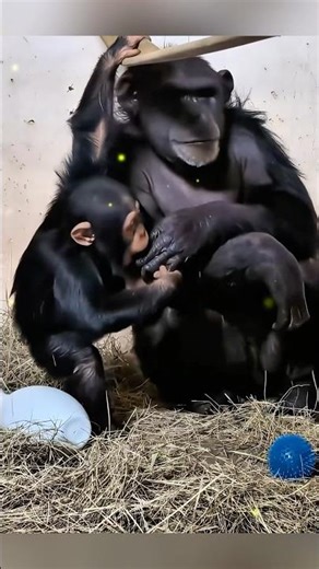 Mama chimp’s tearful reunion with her “lost” baby