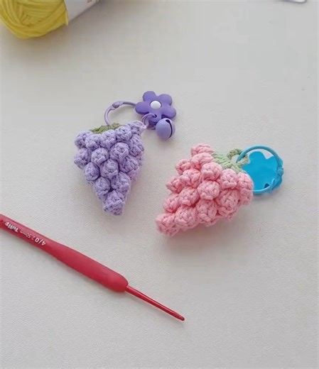 3.1K reactions · 572 shares | Learn how to crochet this adorable grape bunch using simple popcorn stitches. Easy, fast, and great for beginners who love cute mini projects! #CrochetForBeginners #QuickCrochet #CrochetCharm | Jonalyn B. Mangunay | Facebook