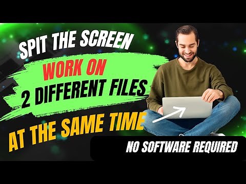 Split Screen & Work on Two Different Files at the Same Time - No Software Required (Digital School)
