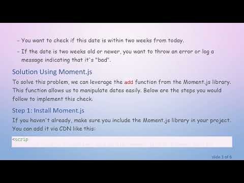 Check If a Date is Over Two Weeks Old with JavaScript and Moment.js