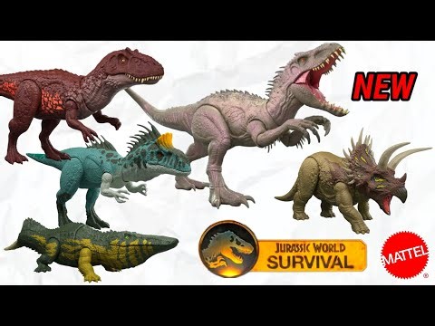 NEW JURASSIC WORLD SURVIVAL WILD ROAR FIGURES + INDOMINUS REX REVEALED!!