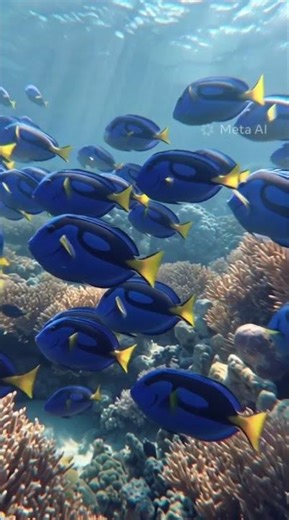 Meet the Real-Life Dory: The Stunning Regal Blue Tang! 🐠🌊|| #ColorfulFish #Underwater