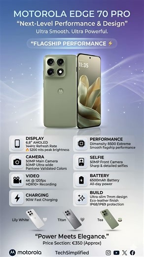 Motorola Edge 70 Pro Full Specifications & Features | Premium Flagship Phone 2026