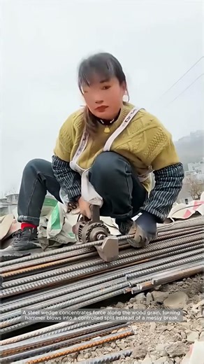 Splitting Logs Safely: Wedge + Sledge Technique