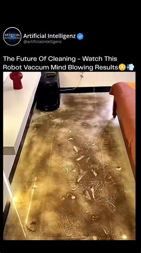 Artificial Intelligence | AI on Instagram: "🚨 The future of cleaning is here! Watch this robot vacuum in action and see the mind-blowing results 😳✨ Effortless, precise, and smart — making floors spotless like never before. 💡 Share your thoughts in the comments 👇 🚀 Stay ahead in the AI curve! Follow @artificialintelligenz – your go-to destination for the latest AI news, powerful tools, and game-changing opportunities. 🔥 #AI #AINews #ArtificialIntelligence #ChatGPT #Google"