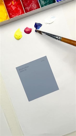 Color Theory in Action Mixing Gray Blue #ColorTheory #ComplementaryColors #PrimaryColors