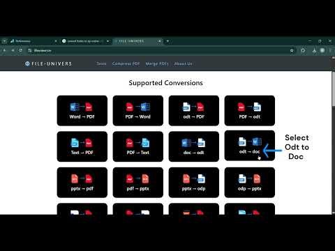 how to convert odt to doc