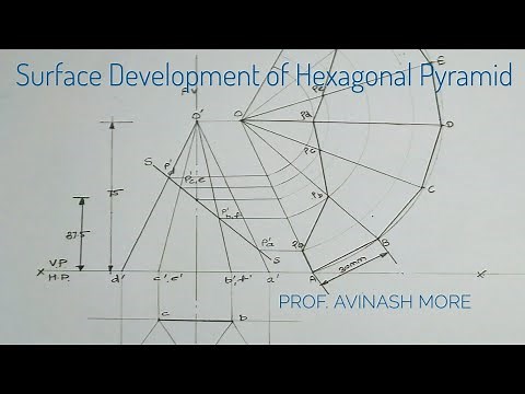 Development of surfaces - Hexagonal Pyramid #hexagon #developmentofsurfaces