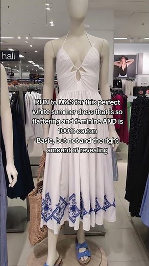 Marks and Spencer NEW M&S perfect white summer dress that's cotton #marksandspencer