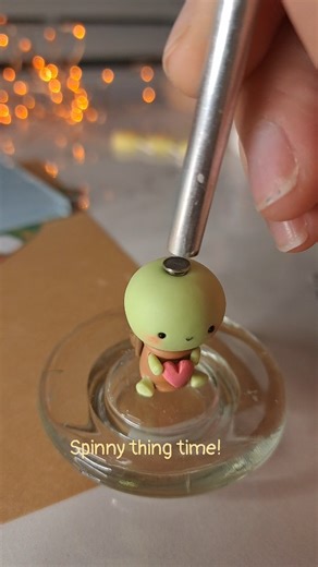 Candy | Polymer Clay Artist on Instagram: "These are seriously so fun to make! I love creating little friends that are interactive ✨️ And these bearings are the perfect way to make them so much more interesting 😊🫶 Also, I can't stop making turtles now 🙂 - - - - #polymerclaycharms #polymerclay #kawaii #polymerclayart #tutorial"