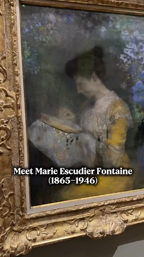 This Odilon Redon portrait of Marie Escudier Fontaine is one of absolute favorite at @metmuseum, both for its ethereal pastel colorworks and the fact that Marie is captured embroidering. | Art of Dress