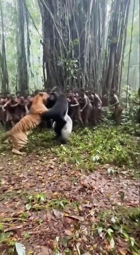 🔥 Tiger vs Gorilla — Real Jungle Clash Caught on Phone! (Unbelievable Footage)🐅vs🦍