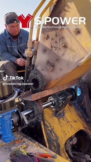 excavator automatic welding repair -S POWER #machine #excavator #mechanic #welding #machinery #tools #heavyequipment #heavyequipmentopentoperator #machinist #onsitemachining #engineering