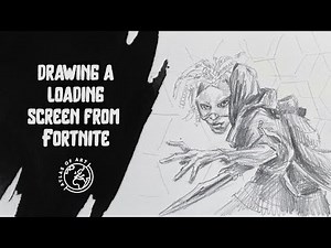 Drawing a loading screen guy from “Fortnite” game in pencil