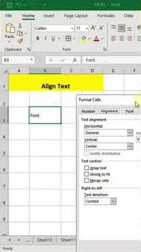 Align Text in Center in excel sheet 😱@zinctech#excel