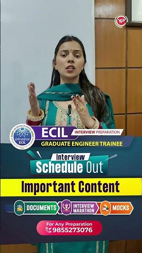 Important content to be prepared for ECIL GET Interview preparation | Schedule out 2025