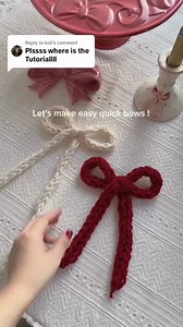 crochetwmin | HOW TO DO SUPER EASY CROCHET BOW WITH YOUR HANDS/ WITHOUT HOOK✨🎀 #nohookcrochet #bow #crocheteasy #crochetforbeginners #easydiy #diy... | Instagram