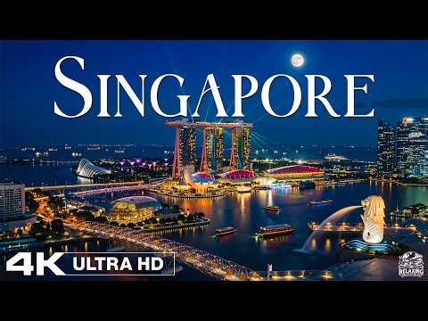 Singapore 2026 4K 🇸🇬 Epic Skyline Lights, Marina Bay Glow & Cinematic Night Views | Video 4K UHD