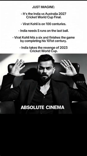 The Script We All Want: Kohli’s 101st Century vs Australia 🏆🔥