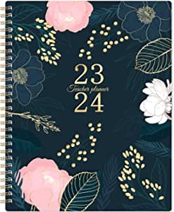 Teacher Planner 2023-2024 - Academic Lesson Planner 2023-2024, Jul 2023 - Jun 2024, 9.8" x 7.9", Teacher Planner 2023-2024 Academic Year, Weekly & Monthly Lesson Planner with Quotes, Lesson Plan Book