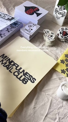 Packing januarys mail 💌 #mailclub #the1975 ##mindfulness #welness #packanorderwithme