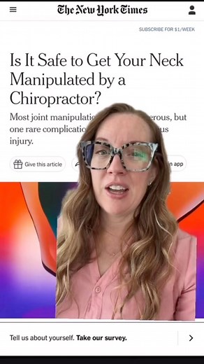 117K views · 732 reactions | Is it safe to have your neck manipulated by a chiropractor? You can read the whole article in the #linkinbio #chiropractic #chiropractor #vertebralarterydissection #neckmanipulation #nytimes #neurosurgery #stroke | Dr. Betsy Grunch - Ladyspinedoc | Facebook