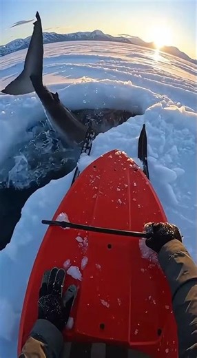 POV Nowhere is Safe anymore 🚫🌊#shark #snow #cgi