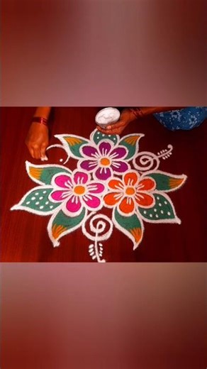 simple daily rangoli #easymuggulu #dailyrangoli #viralshorts