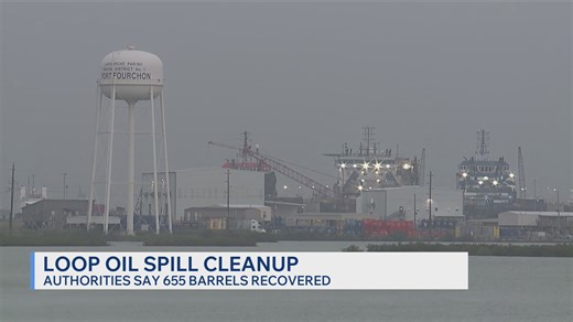 Responders recover 655 barrels from oil spill near Port Fourchon