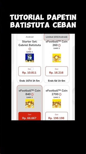 tutorial beli Batistuta di eFootball #efoootball #efootball2026mobile #pesmobile