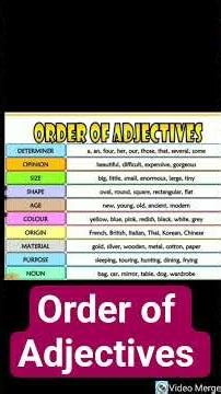 Order of Adjectives