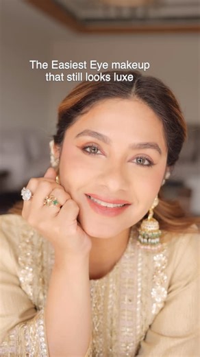 Megha Sehra on Instagram: "YOU NEED TO SEE THIS NEW 👁️ MAKEUP HACK 😍‼️ This soft-glam eye look is honestly a game changer 💫 Nude-pink base, brown kajal liner, and a touch of burgundy shimmer — it’s giving flirty, romantic, soft-luxe energy and I’m obsessed! 🌸🎀 The easiest eye makeup that still looks luxe 👁️✨ Perfect for brunch, date nights or when you just want that effortless glow-up 💕 Would you wear this soft-luxe eye look? 👁️✨ Sa