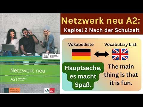 Netzwerk Neu A2 Kapitel 2 | Wortschatz | German Vocabulary + English | Must Learn Vocabulary 🇩🇪
