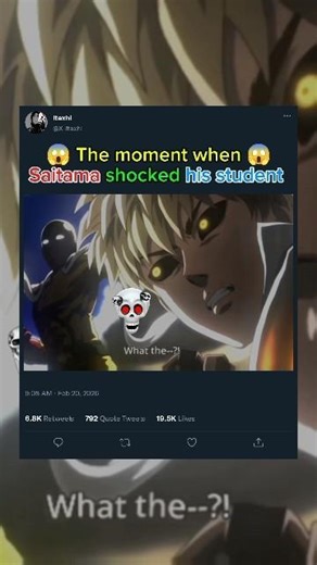 Saitama’s Coldest Moment 🥶🔥 | One Punch God Mode #anime #shorts