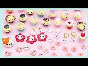 Kawaii Polymer Clay Charm Update #49 - Polymer clay earrings, miniature food charms DIY handmade