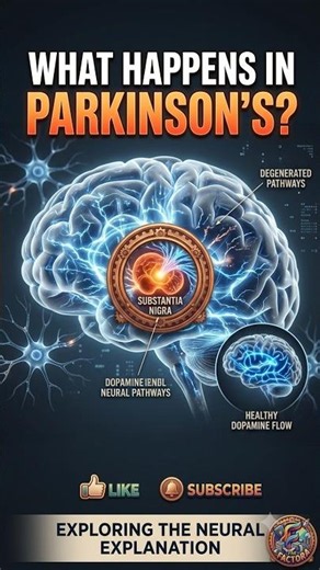 Parkinson’s Disease Explained in 30 Seconds | Medical Animation #Parkinson'sdisease #neuroscience