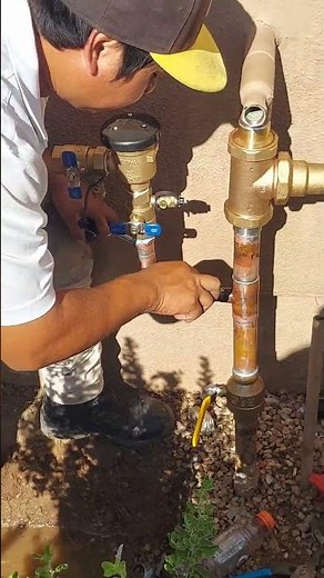 Installing a back flow preventer on a new irrigation system💧🤗