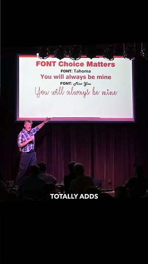 Font choice matters. | Don McMillan Comedy