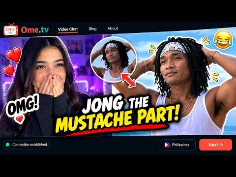 JONG MADALIDAY Singing to Strangers on OmeTV | JONG THE MUSTACHE PART! 😂🎤