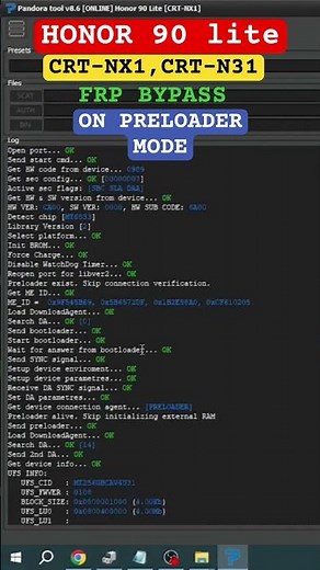 🔥 Honor 90 Lite FRP Bypass | CRT-NX1,CRT-N31 Google Account Unlock via Pandora Tool 2025