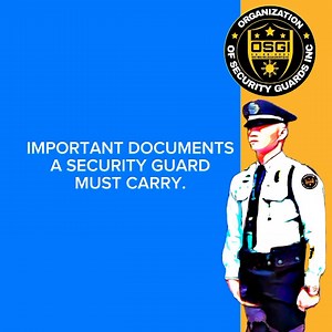 212K views · 3.8K reactions | IMPORTANT DOCUMENTS A SECURITY GUARD MUST CARRY #organizationofsecurityguardsinc #highlightseveryonefollowers | Organization Of Security Guards Inc. | Facebook